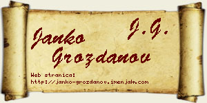 Janko Grozdanov vizit kartica